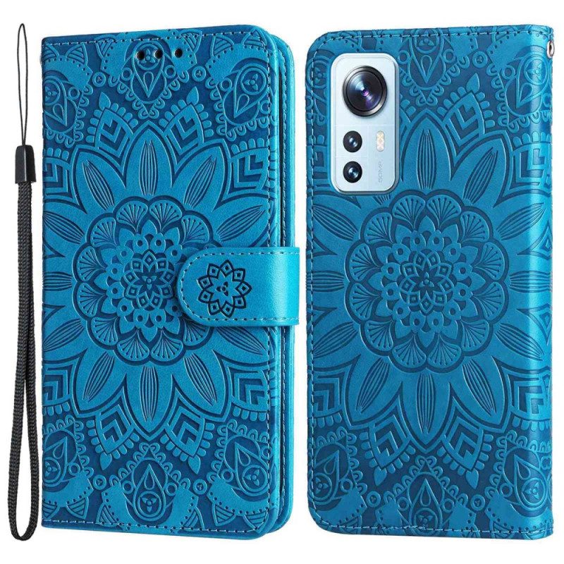 Custodia in pelle Xiaomi 12 Lite Mandala Completo