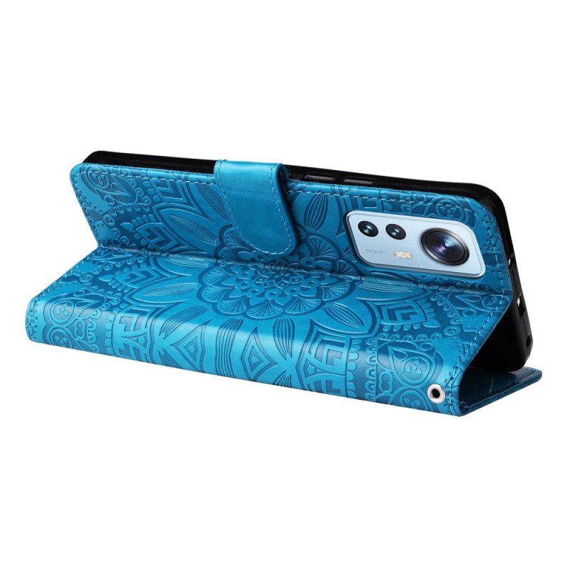 Custodia in pelle Xiaomi 12 Lite Mandala Completo