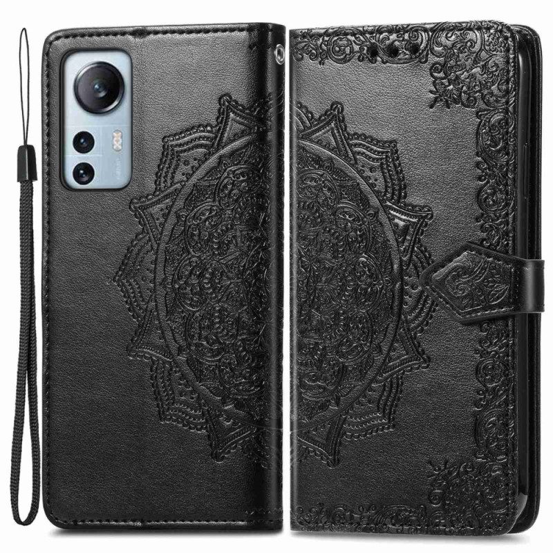 Custodia in pelle Xiaomi 12 Lite Mandala Medioevo