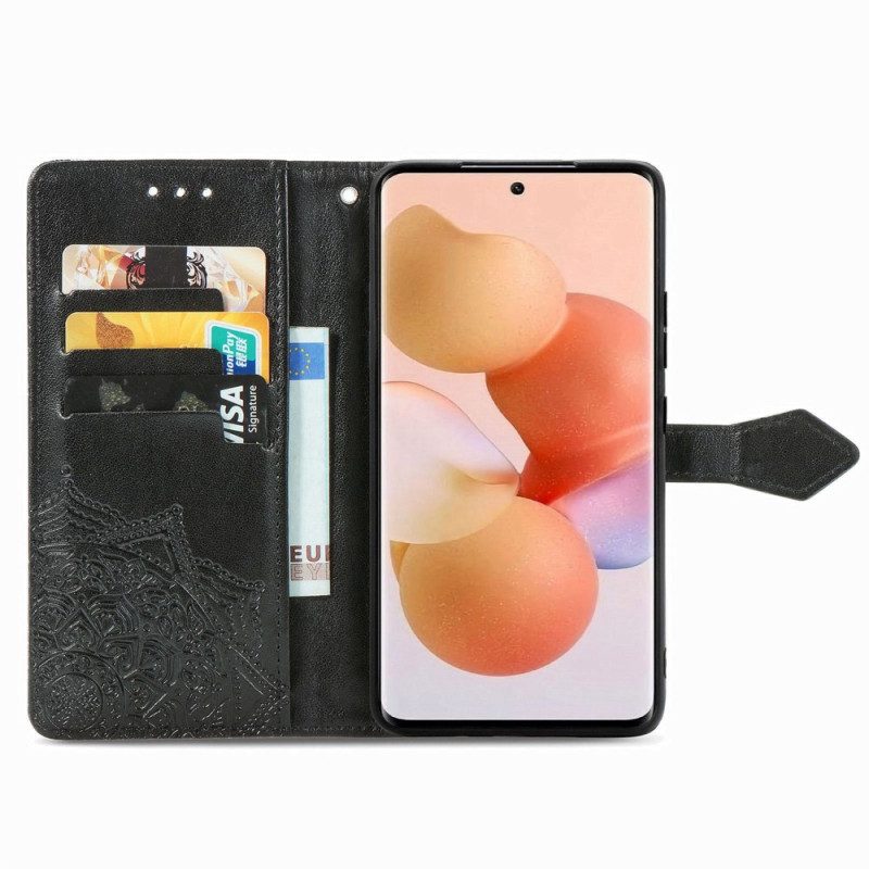 Custodia in pelle Xiaomi 12 Lite Mandala Medioevo