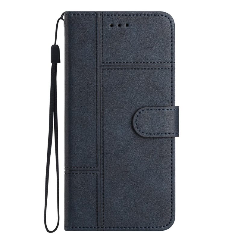 Custodia in pelle Xiaomi 12 Lite Stile Aziendale Strappy