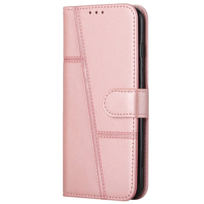 Custodia in pelle Xiaomi 12 Lite Strappy Stile Geometrico In Pelle