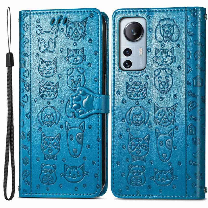 Folio Cover Xiaomi 12 Lite Animali Animati