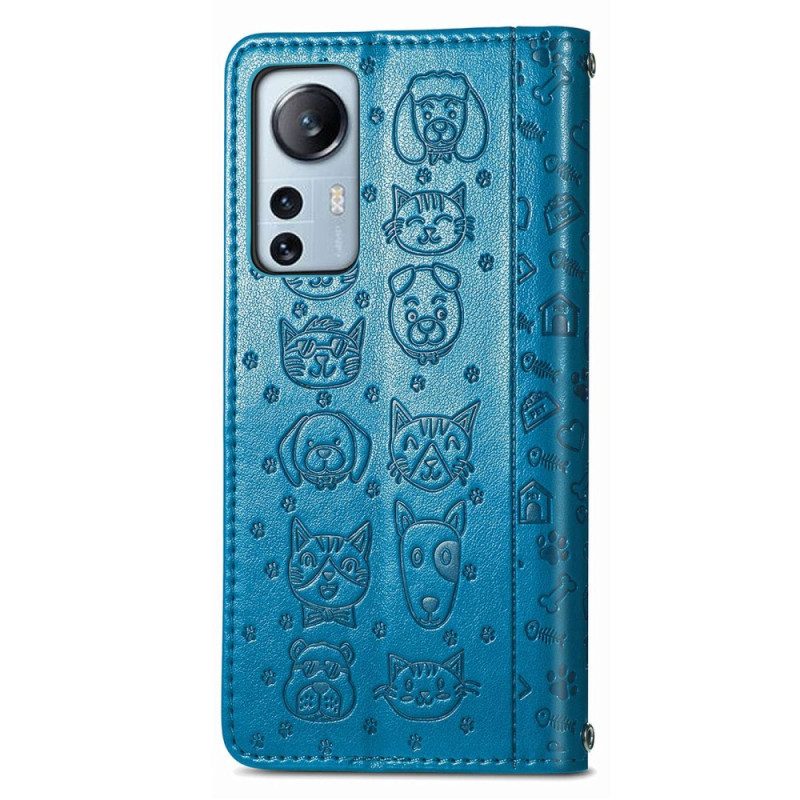 Folio Cover Xiaomi 12 Lite Animali Animati