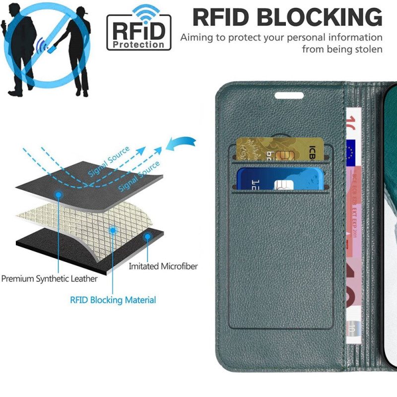 Folio Cover Xiaomi 12 Lite Custodia in pelle Diamanti Rfid