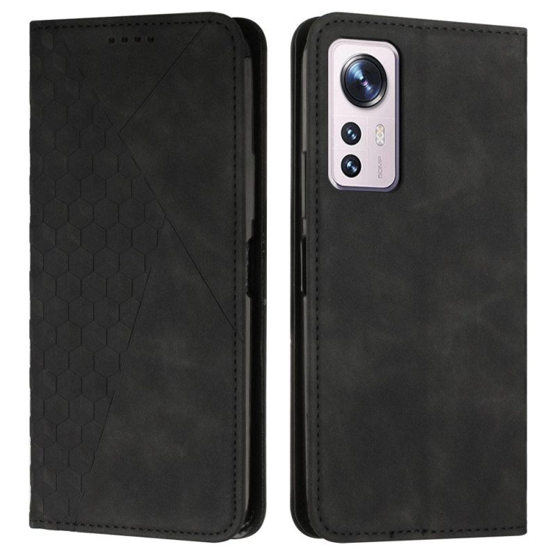 Folio Cover Xiaomi 12 Lite Custodia in pelle Modello In Pelle Stile 3d