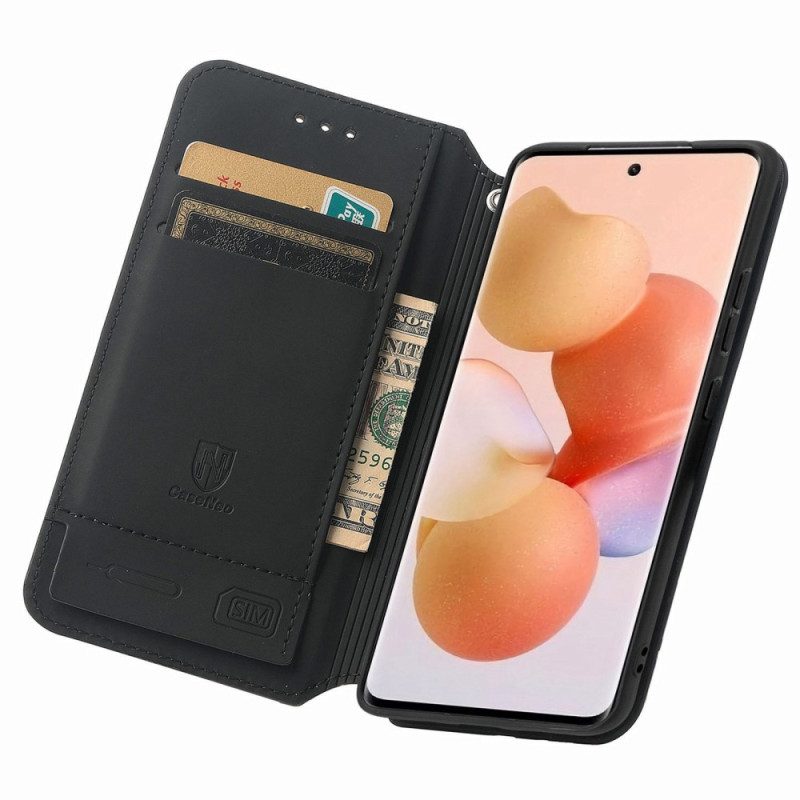 Folio Cover Xiaomi 12 Lite Custodia in pelle Progettazione Caseneo Rfid