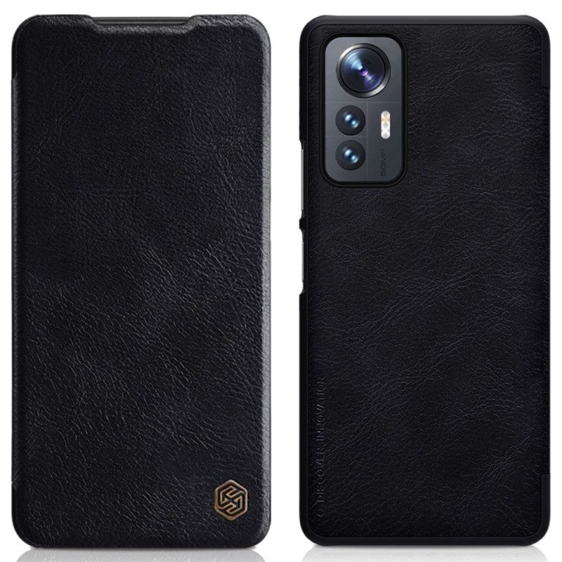 Folio Cover Xiaomi 12 Lite Custodia in pelle Serie Nillkin Qin