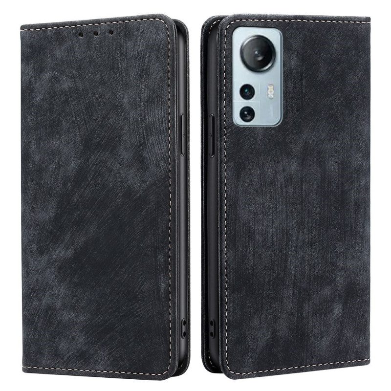 Folio Cover Xiaomi 12 Lite Custodia in pelle Stile Retrò In Pelle