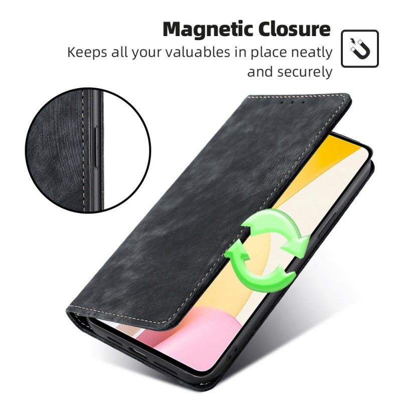 Folio Cover Xiaomi 12 Lite Custodia in pelle Stile Retrò In Pelle