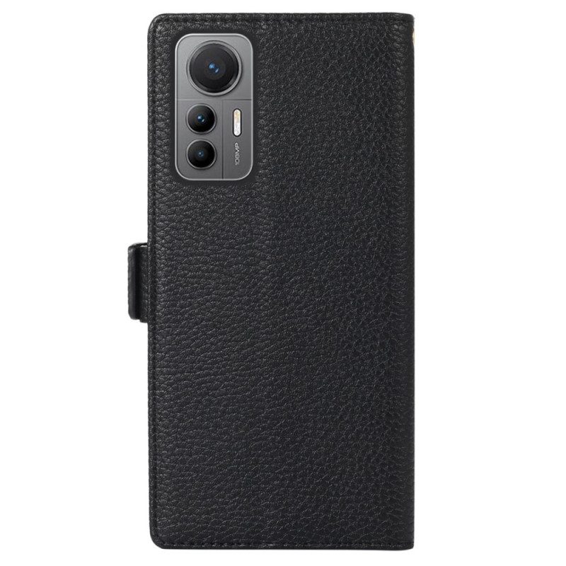 Folio Cover Xiaomi 12 Lite Custodia in pelle Tasca Frontale E Cordino