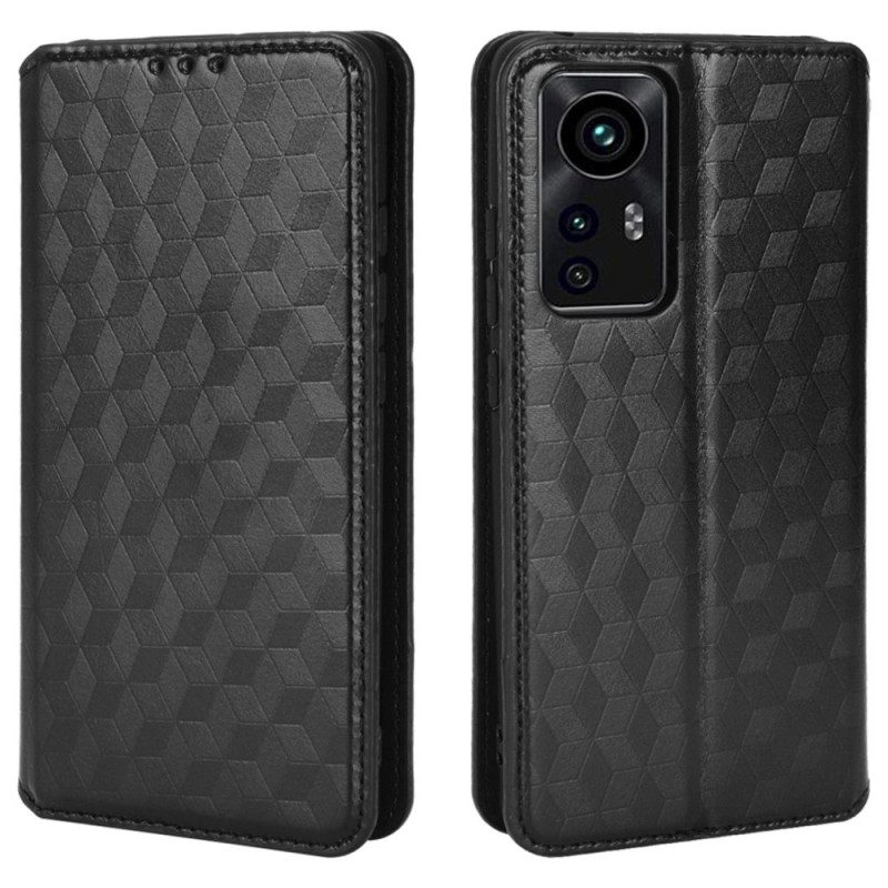 Folio Cover Xiaomi 12 Lite Custodia in pelle Trama 3d