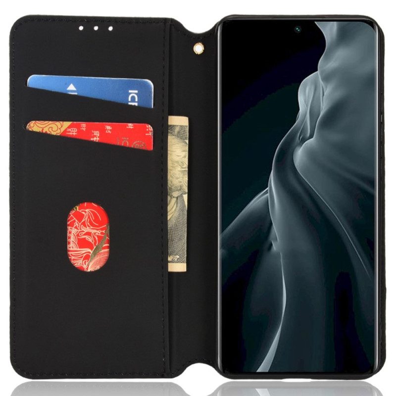 Folio Cover Xiaomi 12 Lite Custodia in pelle Trama 3d