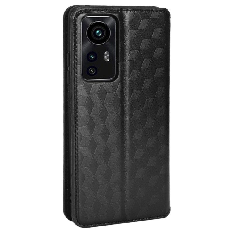 Folio Cover Xiaomi 12 Lite Custodia in pelle Trama 3d