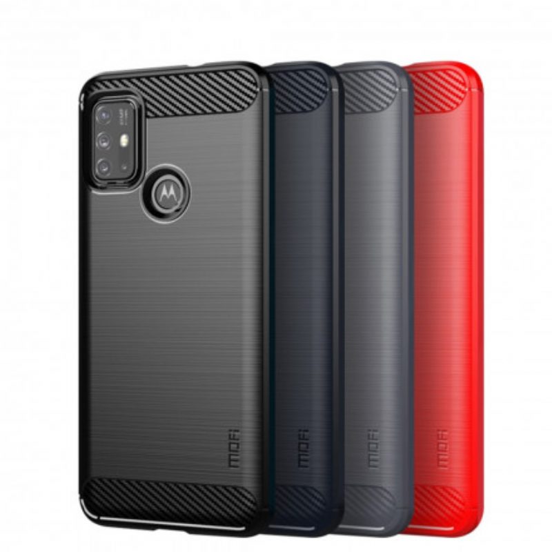 Cover Moto G30 / G10 Fibra Di Carbonio Spazzolata Mofi