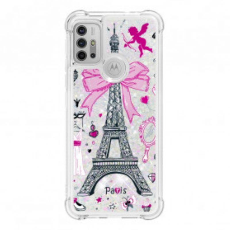 Cover Moto G30 / G10 Le Paillettes Della Torre Eiffel