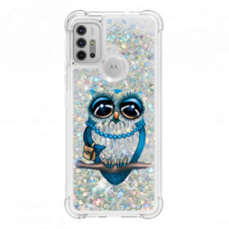 Cover Moto G30 / G10 Miss Owl Paillettes