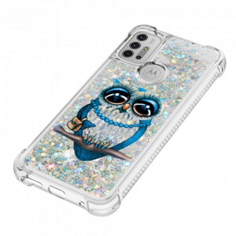 Cover Moto G30 / G10 Miss Owl Paillettes