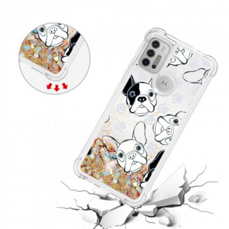 Cover Moto G30 / G10 Signor Cane Paillettes