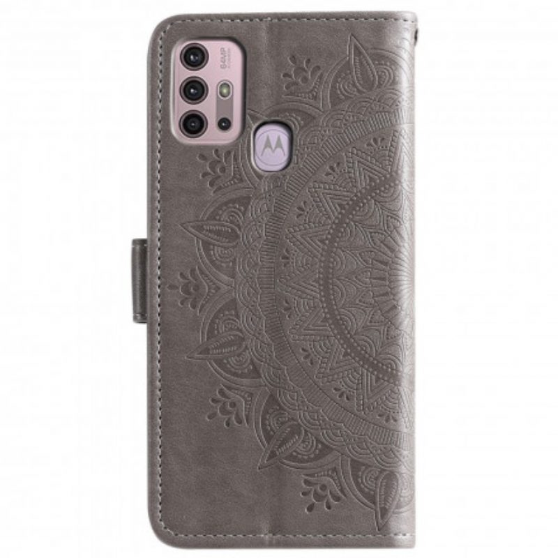 Custodia A Portafoglio Moto G30 / G10 Mandala Del Sole