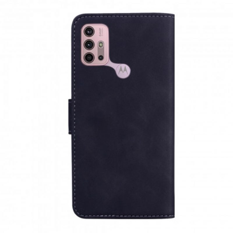 Custodia A Portafoglio Moto G30 / G10 Stile Vintage In Pelle Couture