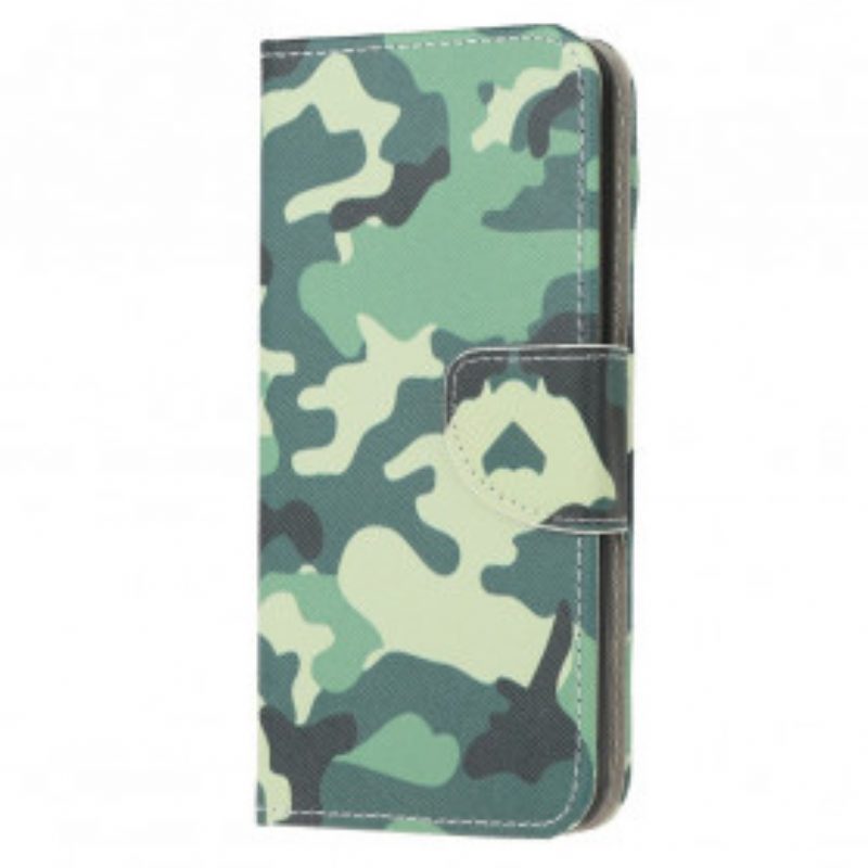 Custodia in pelle Moto G30 / G10 Camuffamento Militare