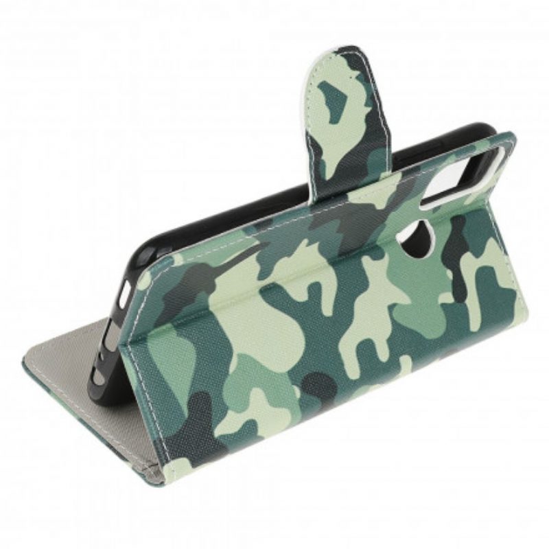 Custodia in pelle Moto G30 / G10 Camuffamento Militare