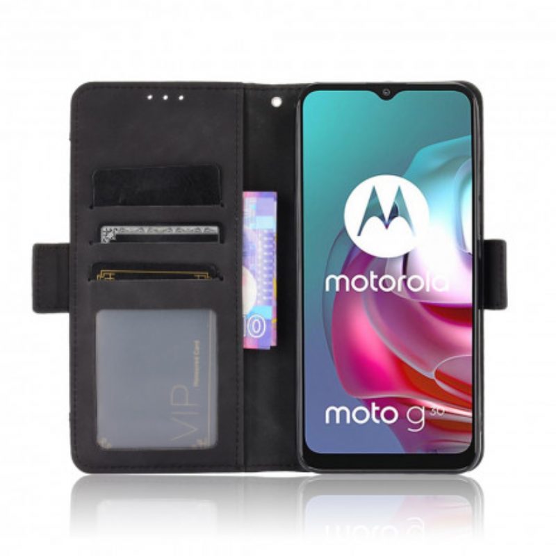 Custodia in pelle Moto G30 / G10 Classe Premier Multi-carta