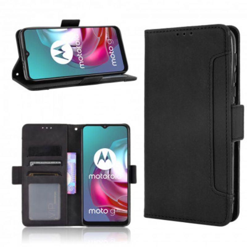 Custodia in pelle Moto G30 / G10 Classe Premier Multi-carta