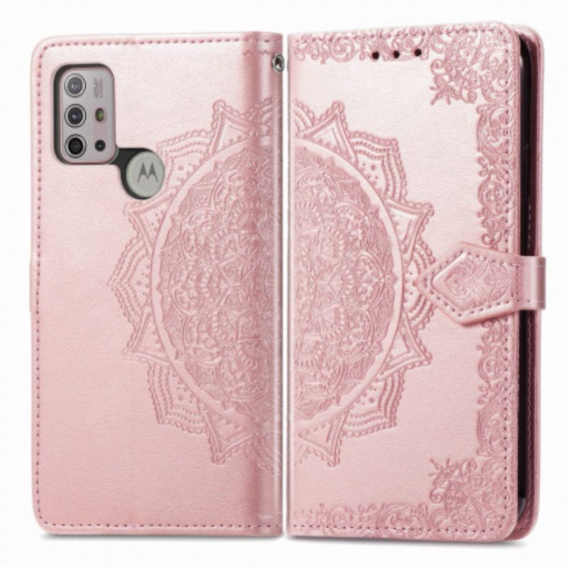 Custodia in pelle Moto G30 / G10 Mandala Medioevo