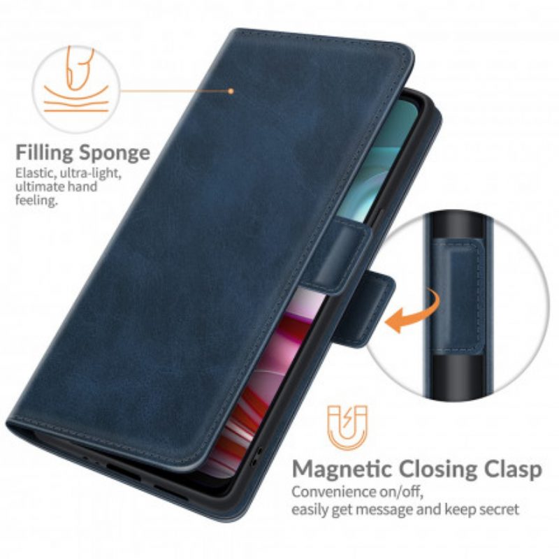 Folio Cover Moto G30 / G10 Custodia in pelle Doppio Lembo