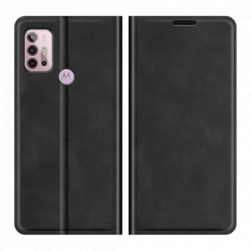 Folio Cover Moto G30 / G10 Custodia in pelle Effetto Pelle Morbida Seta