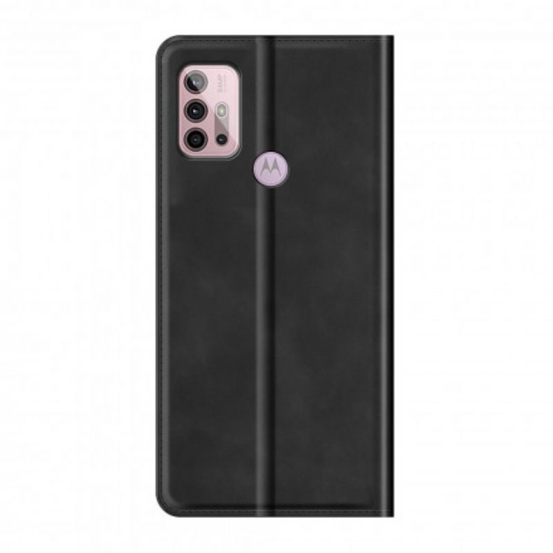 Folio Cover Moto G30 / G10 Custodia in pelle Effetto Pelle Morbida Seta