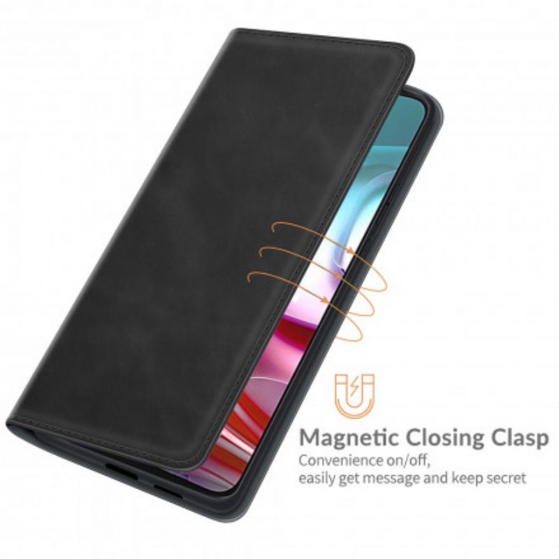 Folio Cover Moto G30 / G10 Custodia in pelle Effetto Pelle Morbida Seta