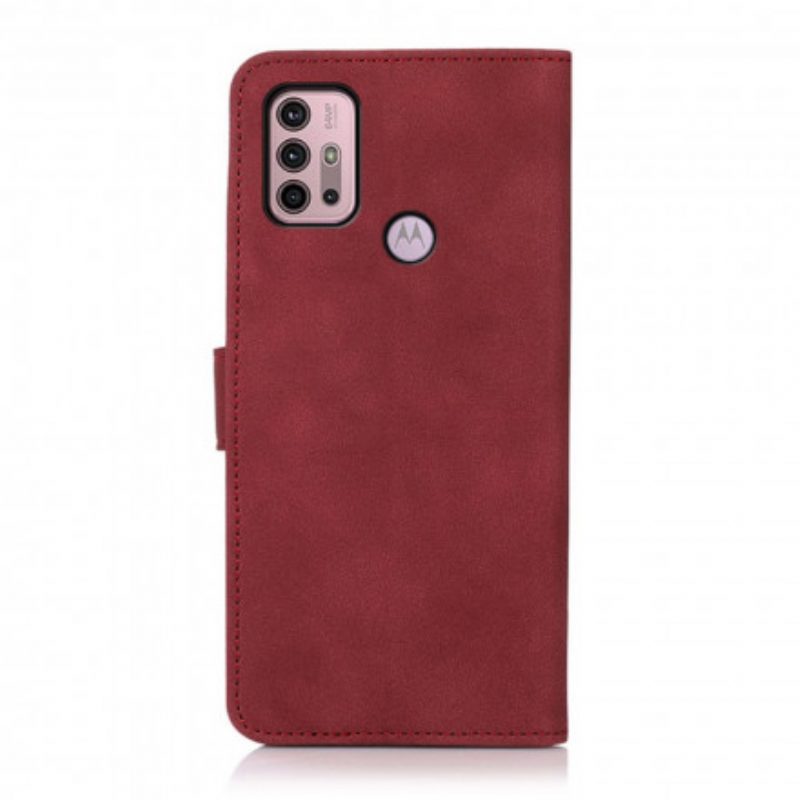 Folio Cover Moto G30 / G10 Khazneh Effetto Pelle Testurizzata