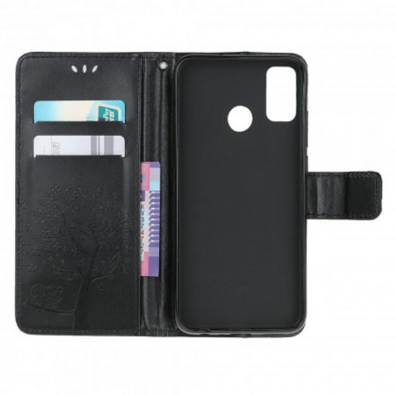 Folio Cover Moto G30 / G10 Perizoma Albero E Gufi