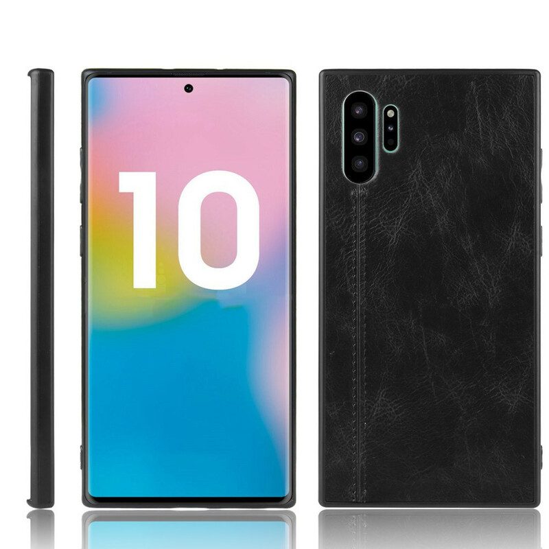 Cover Samsung Galaxy Note 10 Plus Cuciture In Pelle Stile