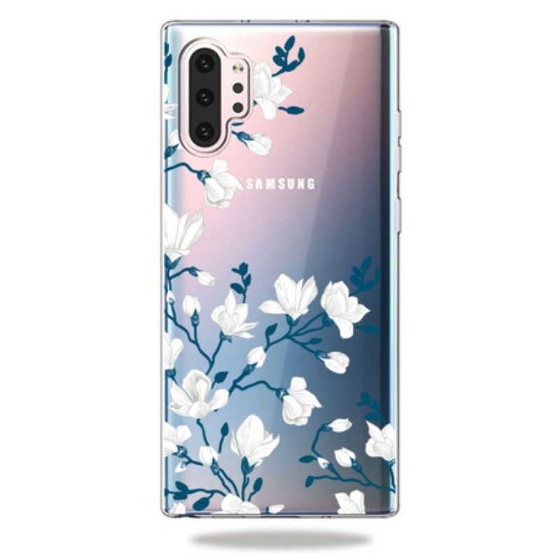 Cover Samsung Galaxy Note 10 Plus Fiori Bianchi