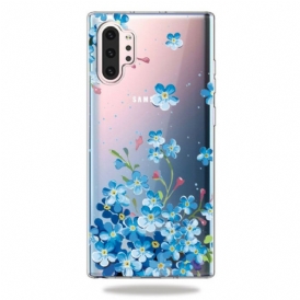 Cover Samsung Galaxy Note 10 Plus Fiori Blu