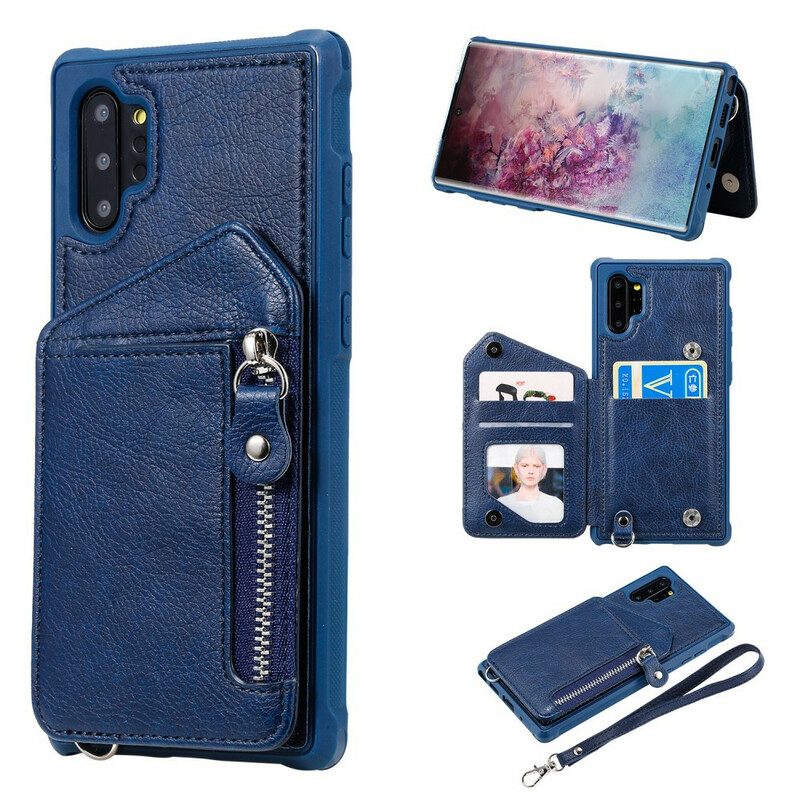 Cover Samsung Galaxy Note 10 Plus Portafoglio Portafoglio Con Cerniera