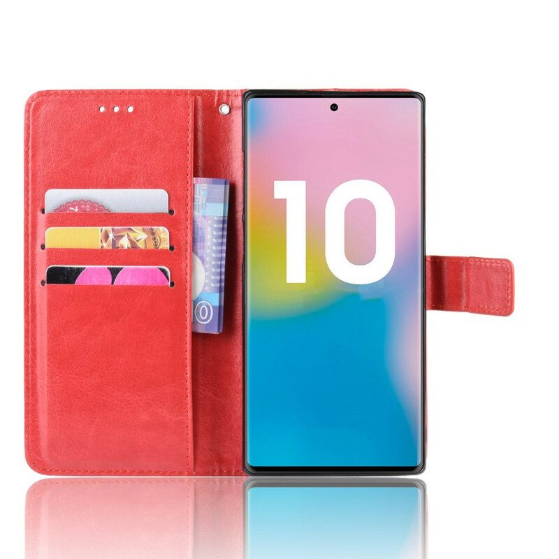 Custodia in pelle Samsung Galaxy Note 10 Plus Ecopelle Appariscente