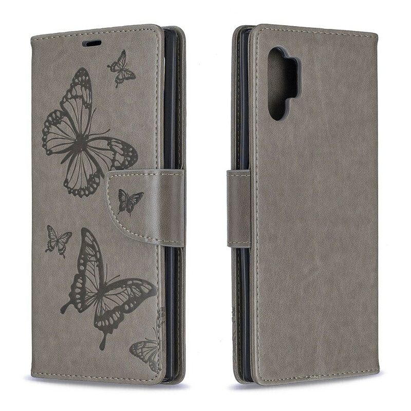 Custodia in pelle Samsung Galaxy Note 10 Plus Magnifiche Farfalle Perizoma