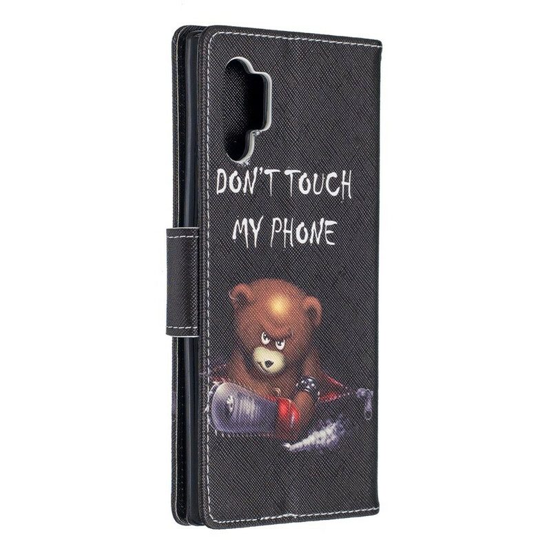 Custodia in pelle Samsung Galaxy Note 10 Plus Orso Pericoloso