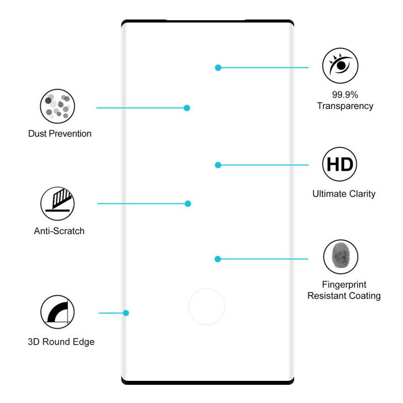 Protezione In Vetro Temperato Per Samsung Galaxy Note 10 Plus Hat Prince