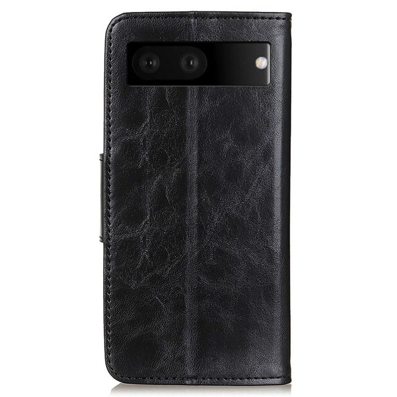 Custodia A Portafoglio Google Pixel 7 Chiusura Reversibile In Pelle Crosta