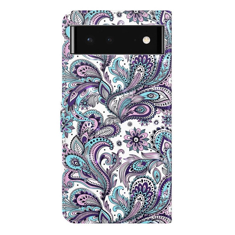 Custodia A Portafoglio Google Pixel 7 Paisley