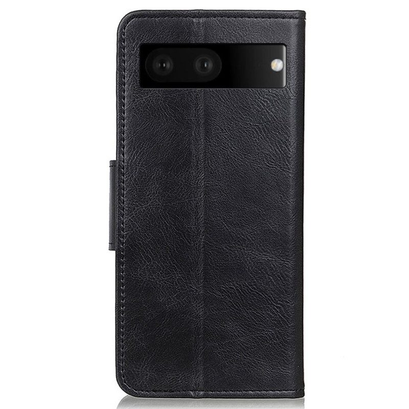 Custodia in pelle Google Pixel 7 Chiusura In Pelle Stile Reversibile