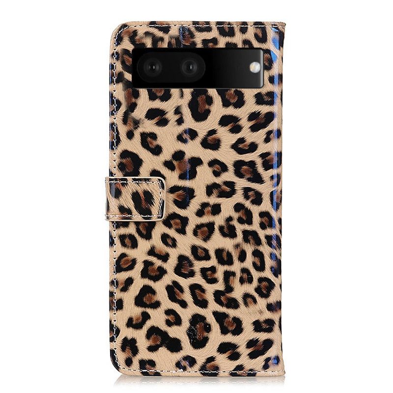 Custodia in pelle Google Pixel 7 Effetto Pelle Di Leopardo