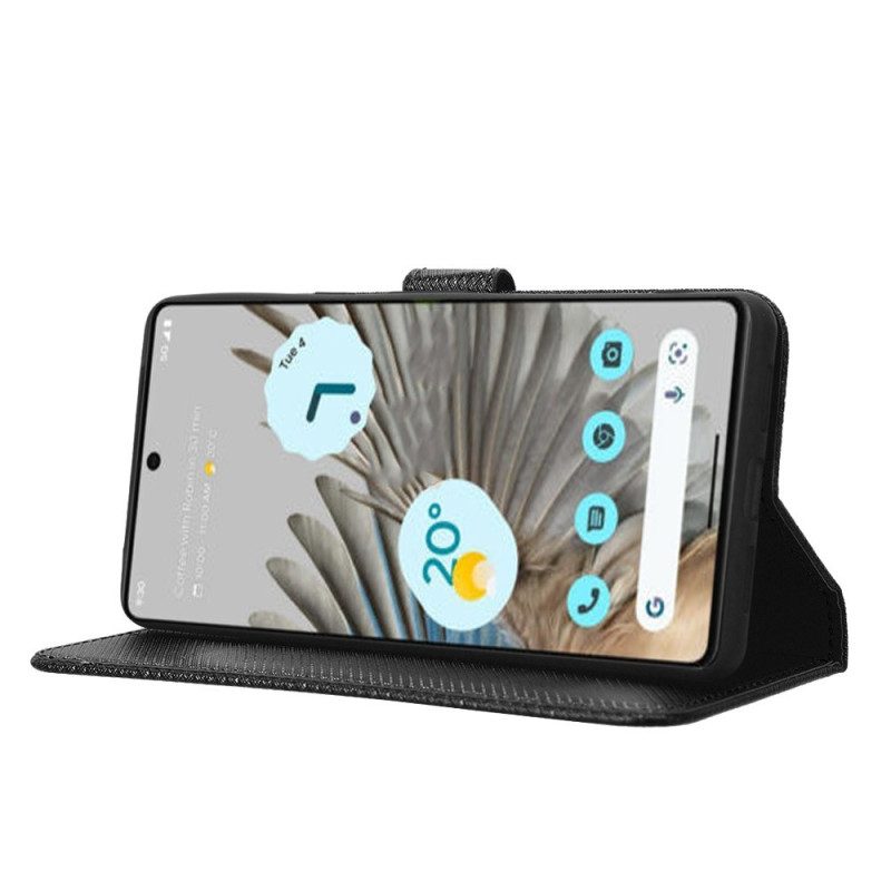 Custodia in pelle Google Pixel 7 Elegante Finta Pelle Con Cinturino