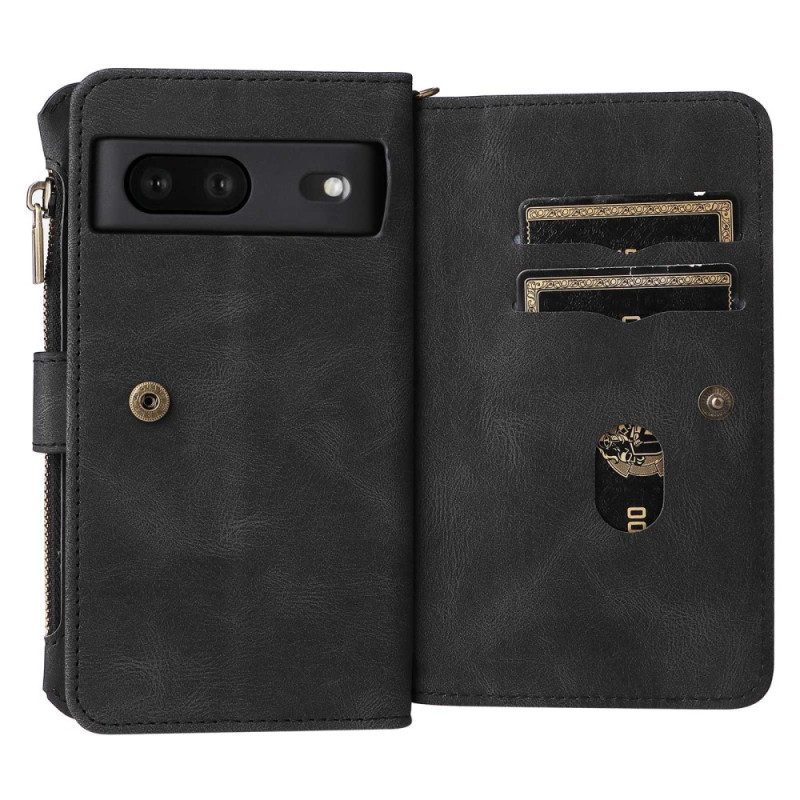 Custodia in pelle Google Pixel 7 Vintage Multifunzionale